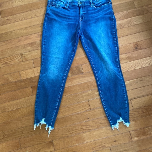 NWOT PAIGE VERDUGO ANKLE PETITE SZ32 W/RAW/CHEWED HEM SLIM LEG JEAN - Picture 8 of 16